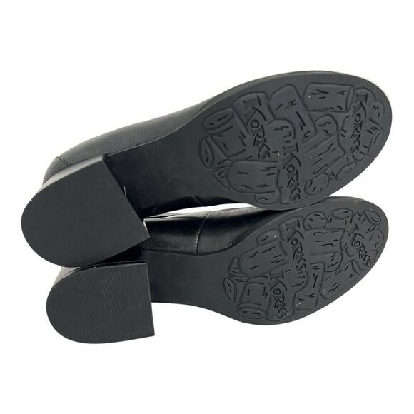 Korks Womens Size 8.5 Black Leather Ankle Strap Block Heel Pumps - Picture 8 of 9